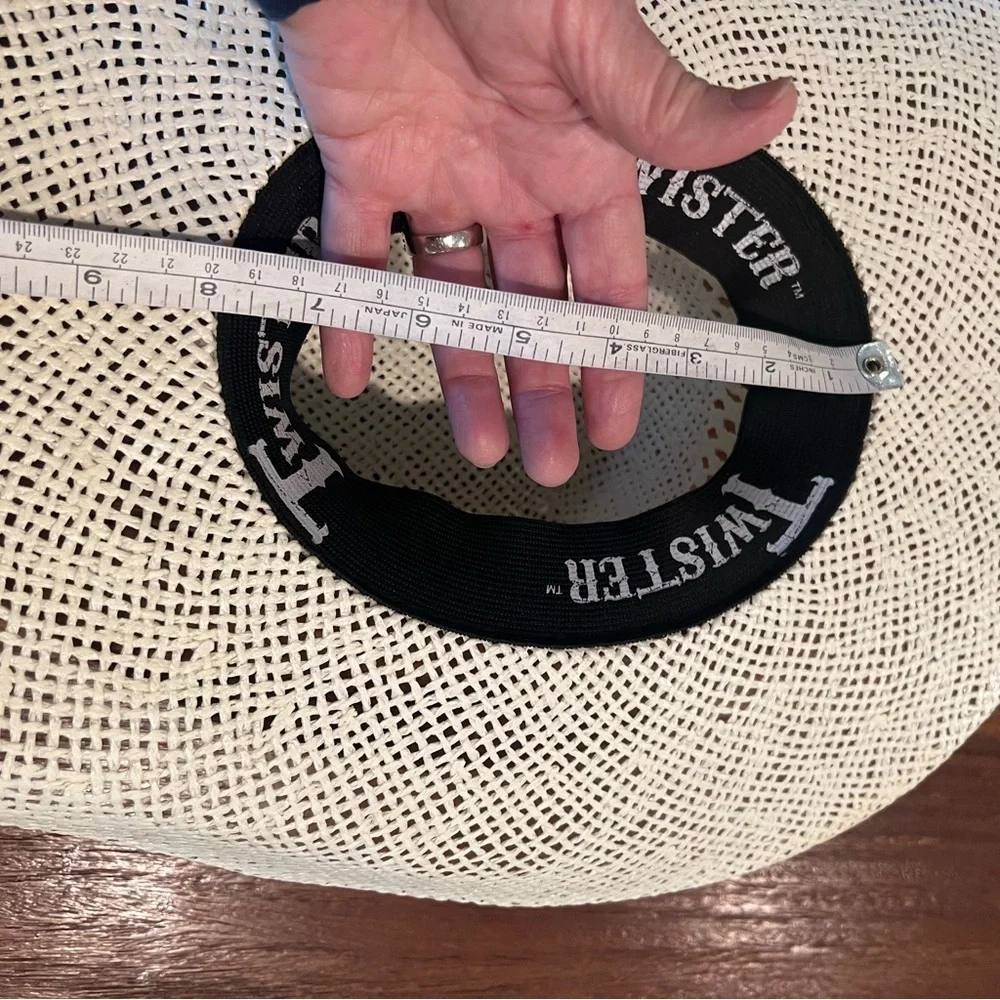 Straw Cowboy Sun Hat with Black Band - Women's Summer Hat